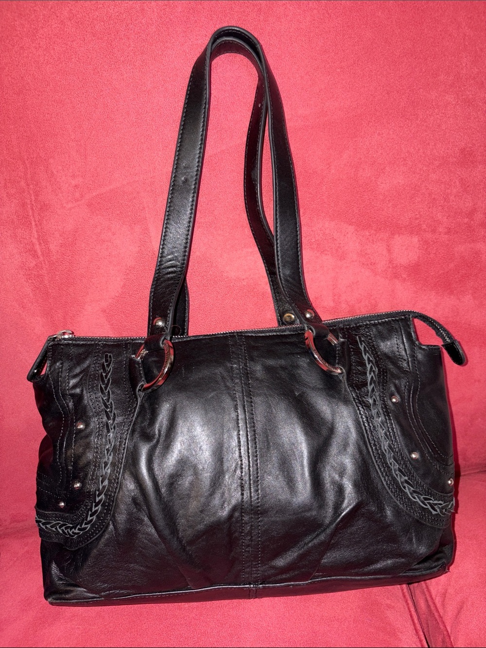 Harley Davidson Genuine Leather Shoulder Purse Pocketbook
